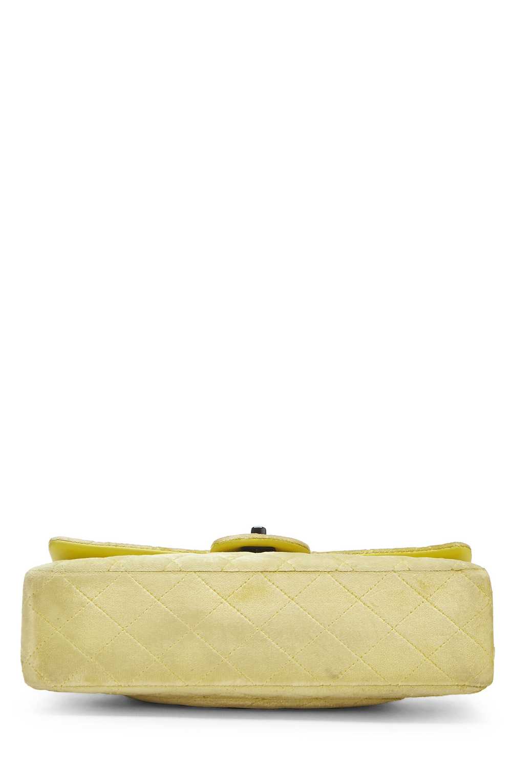 Yellow Quilted Velvet Classic Double Flap Small S… - image 5