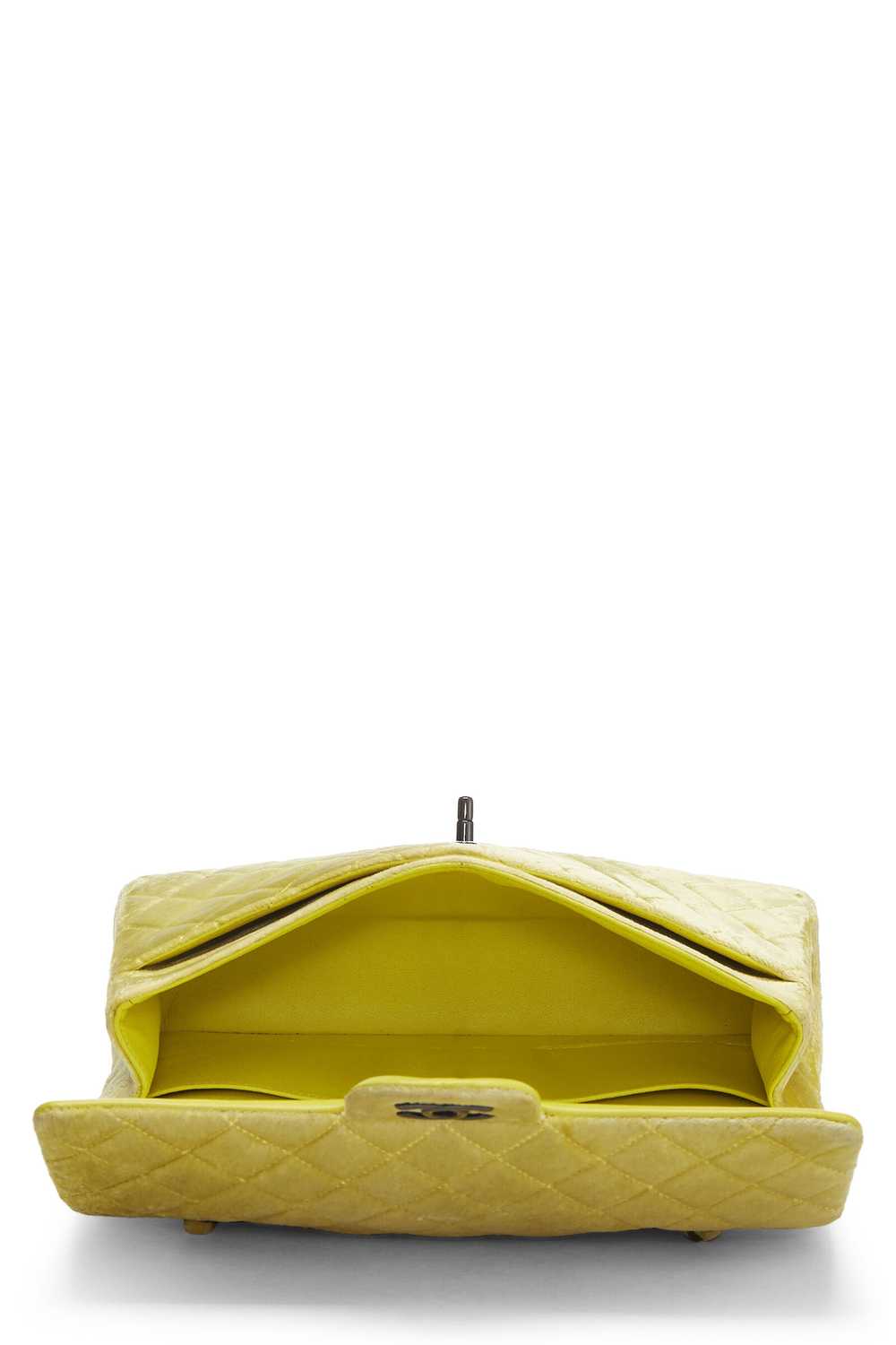 Yellow Quilted Velvet Classic Double Flap Small S… - image 6