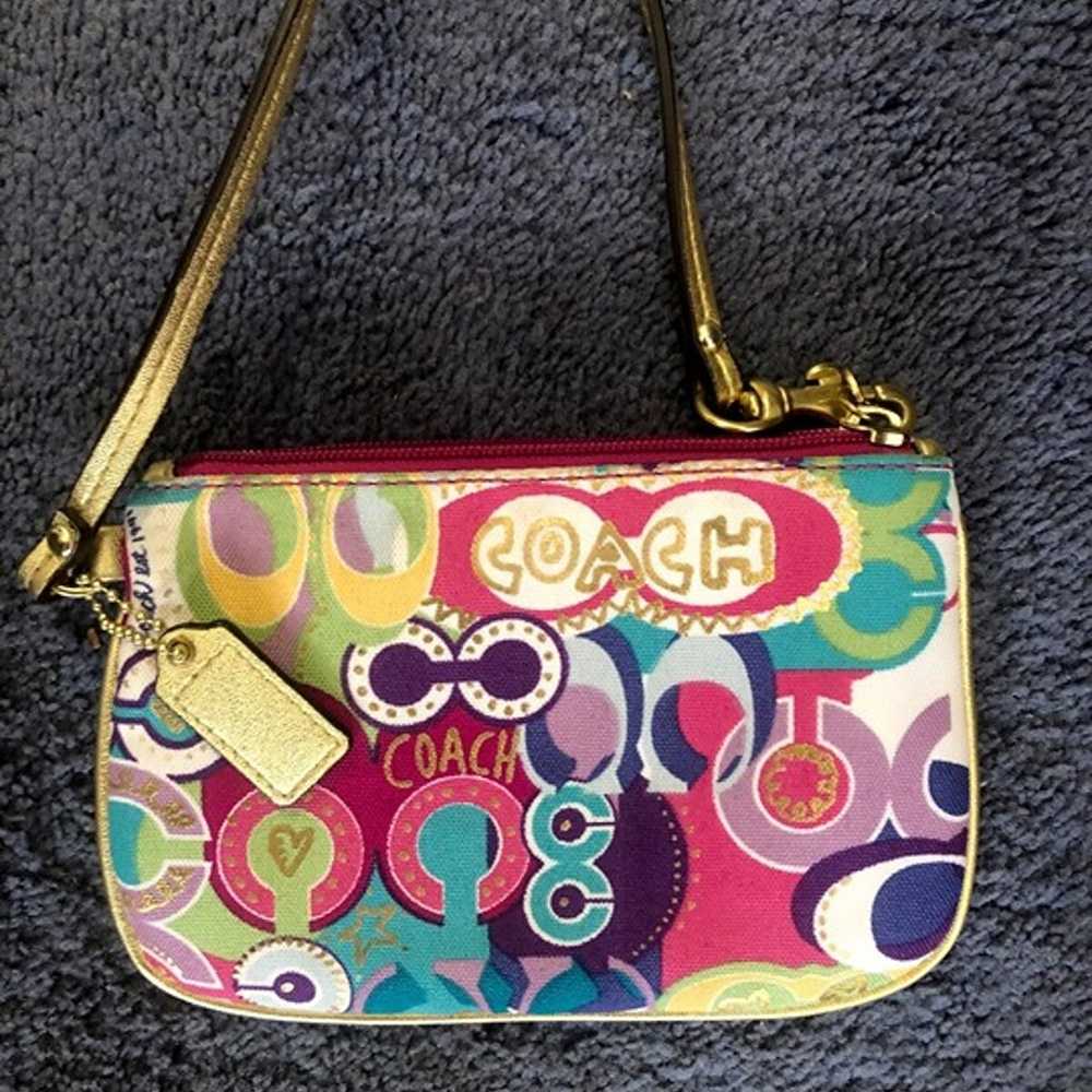 Coach Glam Poppy Wristlet in excellent Condition, - image 2