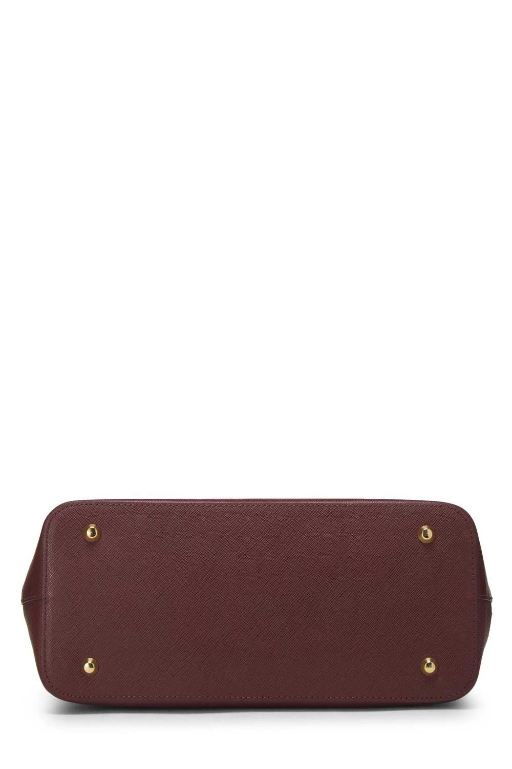 Burgundy House Check Jacquard Handbag Small Send … - image 5