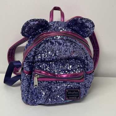 Loungefly Disney Minnie Mouse Purple Potion Sequi… - image 1