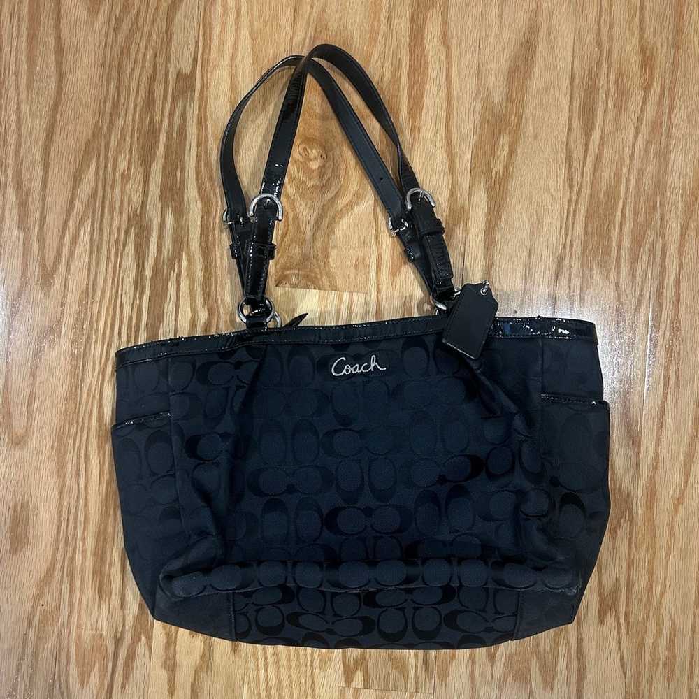 Coach Canvas Signature C Tote or Shoulder Handbag - image 1