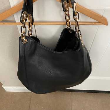 Black leather purse