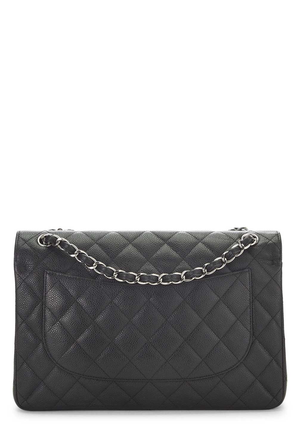 Black Quilted Caviar New Classic Double Flap Jumb… - image 4