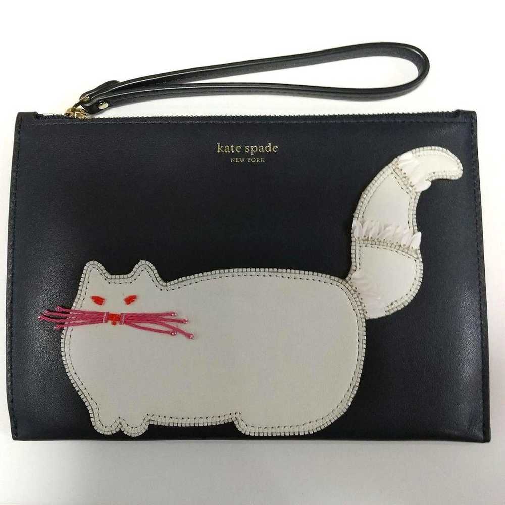 Kate Spade White Cat Pouch Rare - image 1