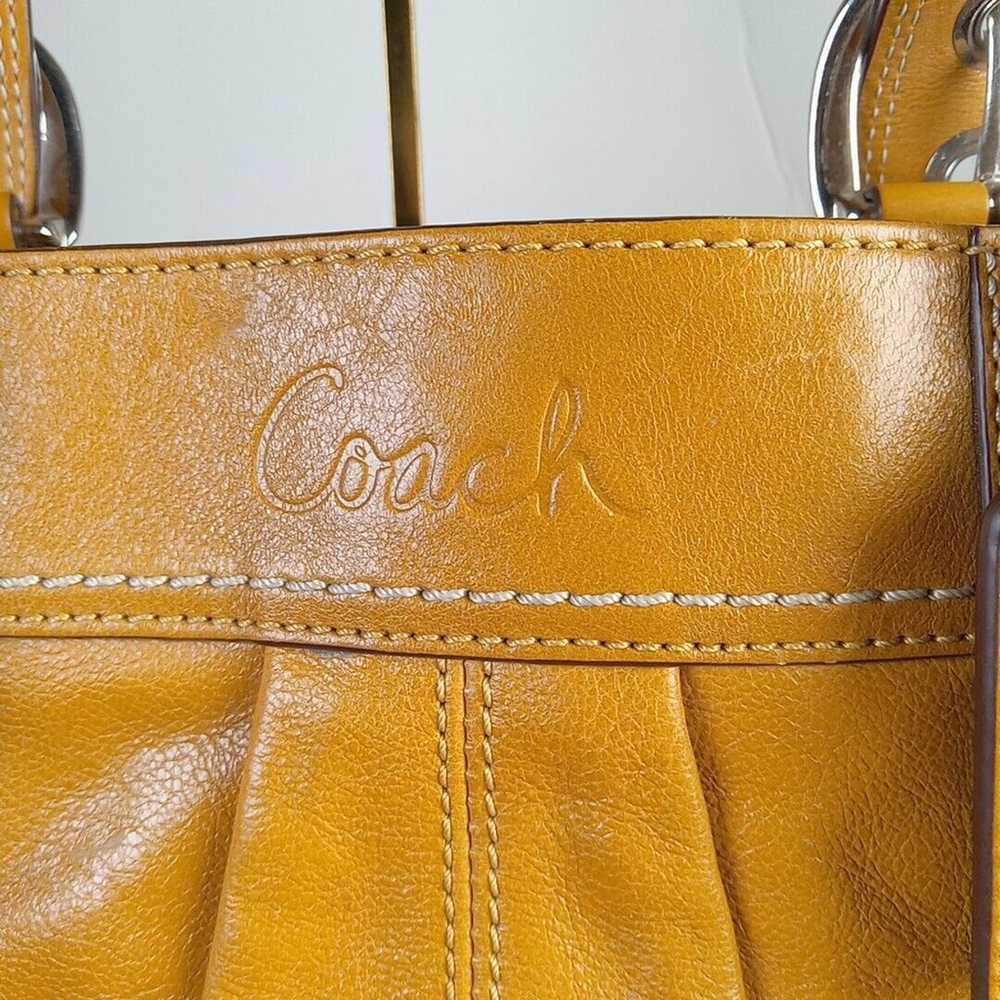 Coach SOHO Hampton British Tan Brown Leather Hand… - image 3