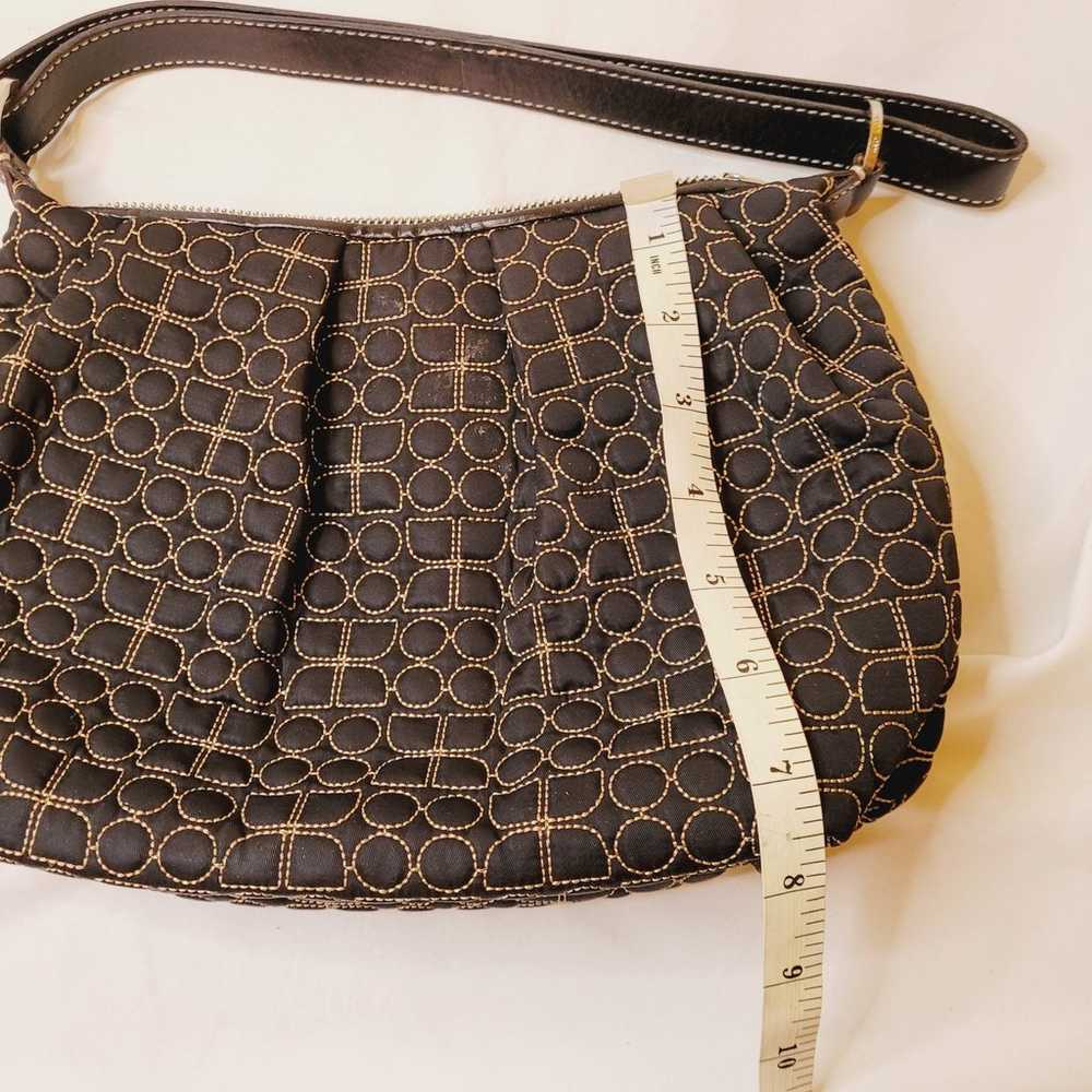 Kate Spade vintage black brocade quilted shoulder… - image 10