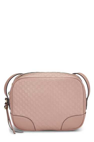 Pink Microguccissima Leather Bree Crossbody Send … - image 1