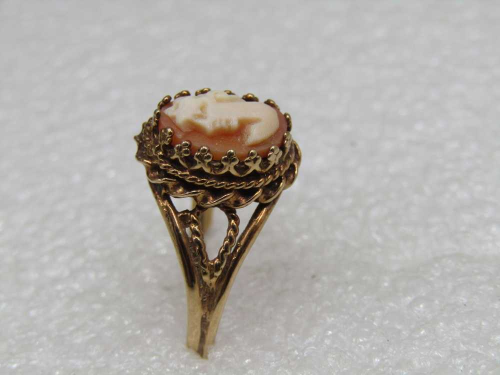 Vintage 10kt Cameo Ring, Sz. 8, 1.65gr. Victorian… - image 3