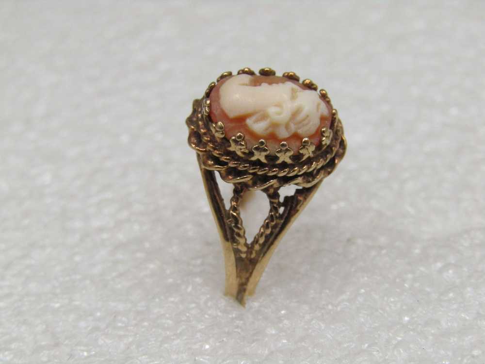 Vintage 10kt Cameo Ring, Sz. 8, 1.65gr. Victorian… - image 4