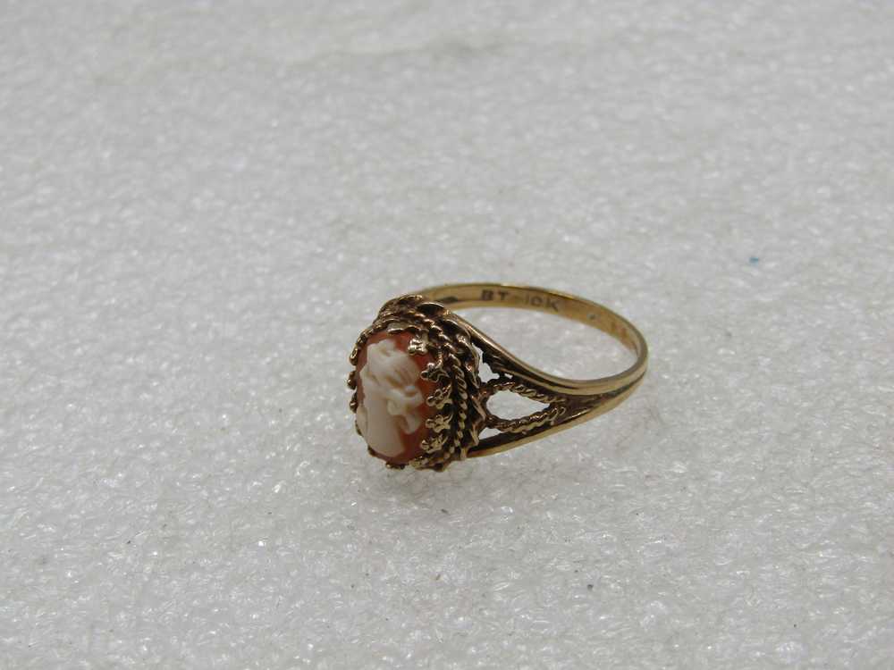 Vintage 10kt Cameo Ring, Sz. 8, 1.65gr. Victorian… - image 5