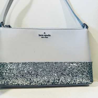 Kate Spade Glitter Silver Crossbody New K8711