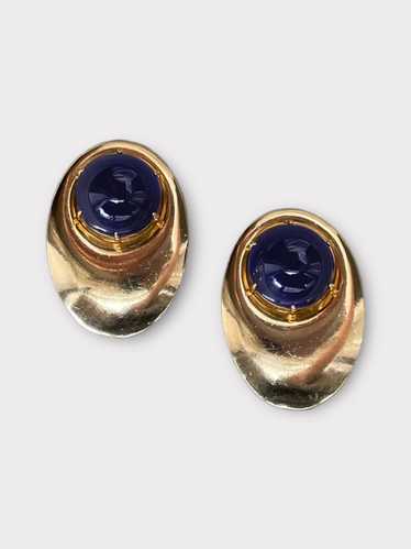 Schiaparelli Oval Clip Earrings