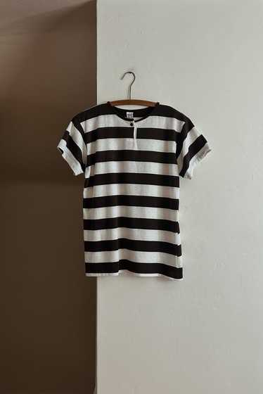 1990's COTTON STRIPE HENLEY TEE