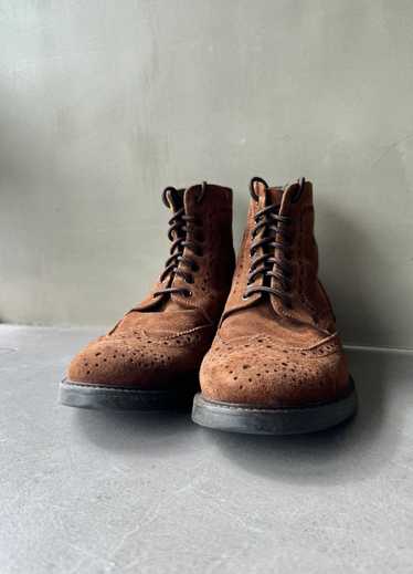 Italian Designers BOEMOS Italy Made Brown Suede Le