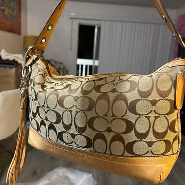 Y2k Coach signature baguette shoulder bag