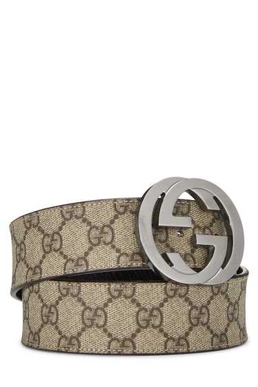 Original GG Supreme Canvas Interlocking GG Belt 90