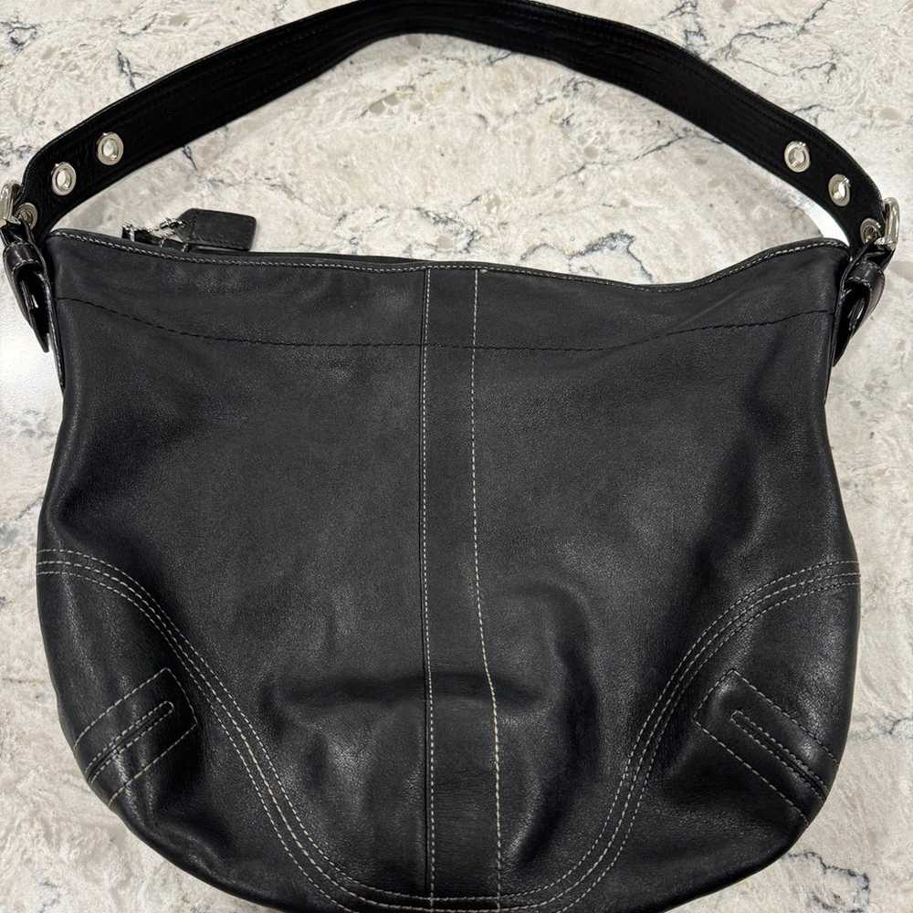 COACH - F10908 - Soho Black Leather Hobo Handbag … - image 1