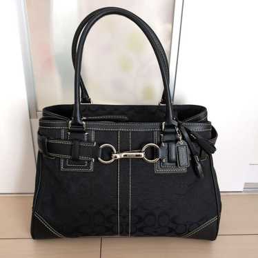 Single use only. Coach signature black formal tote