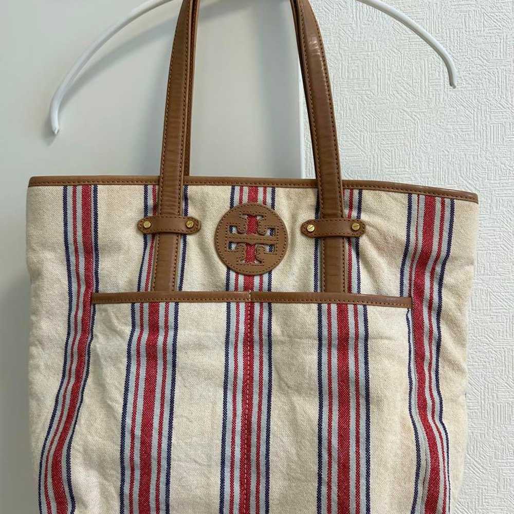 Tory Burch Tote Bag with Stripe Pattern - image 1