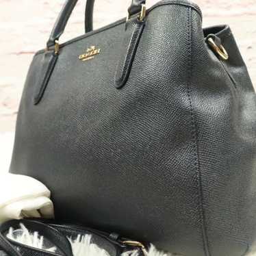 《Like New》COACH Small Margot Carryall Crossgrain L