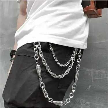 Chain × Jewelry × Streetwear 3 layers Punk Long M… - image 1