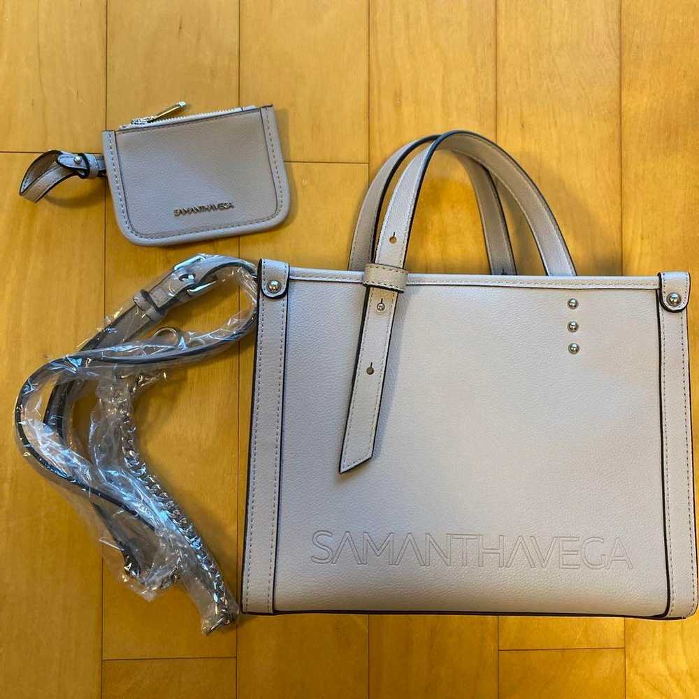 SAMANTHAVEGA Simple Horizontal Tote Gray - image 4