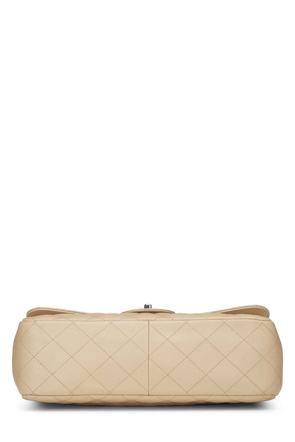 Beige Quilted Caviar New Classic Double Flap Jumb… - image 5