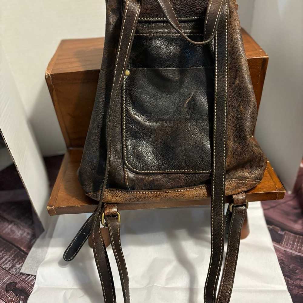 Patricia Nash Genuine Leather Brown Backpack - image 2