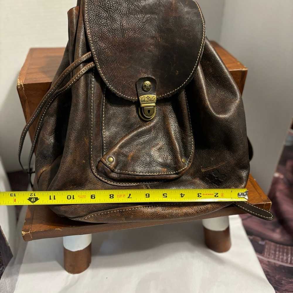 Patricia Nash Genuine Leather Brown Backpack - image 9