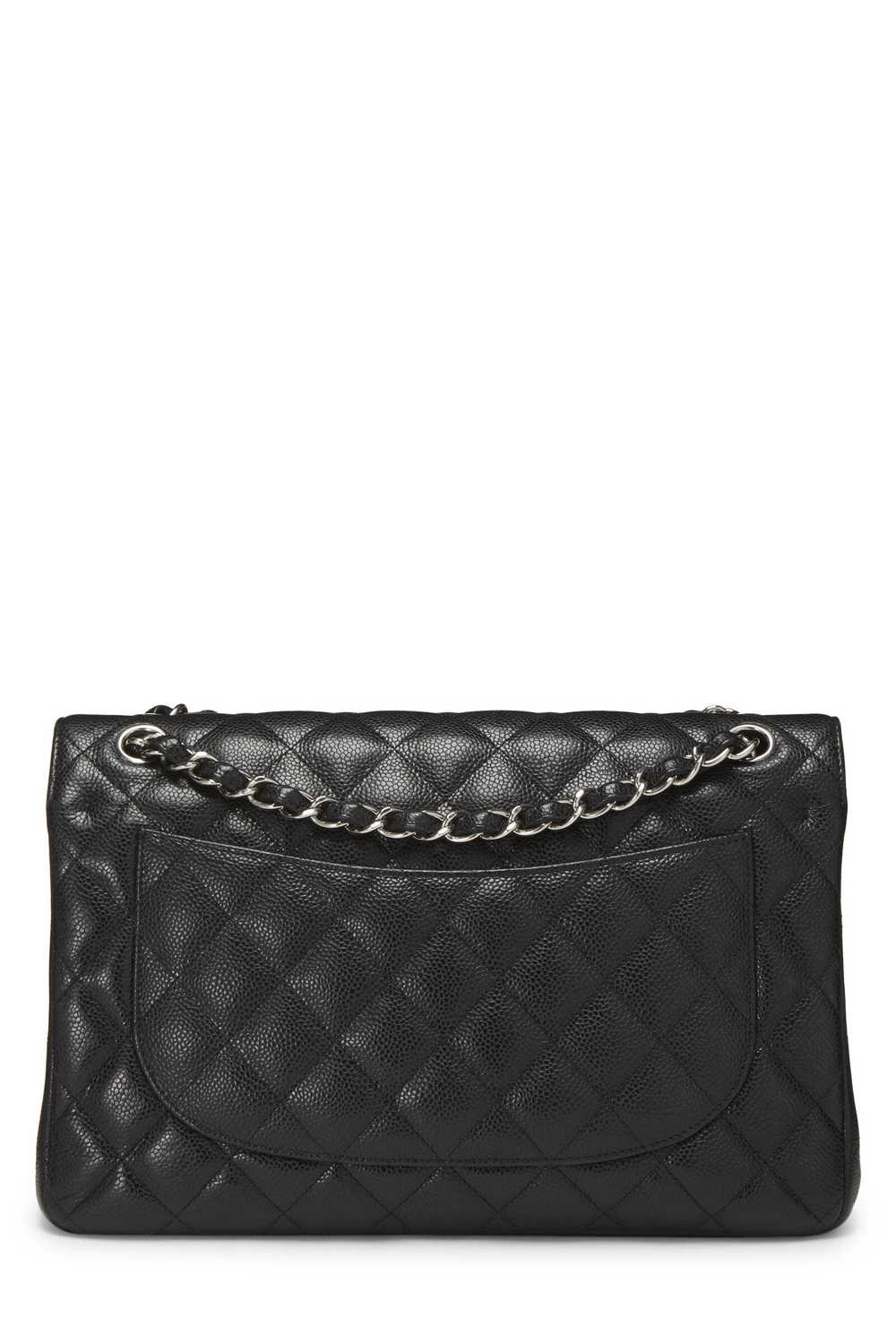 Black Quilted Caviar New Classic Double Flap Jumb… - image 4