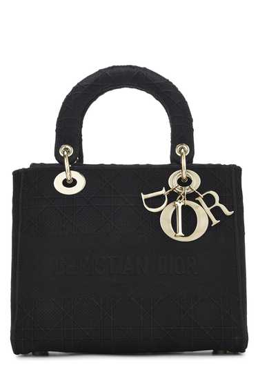 Black Cannage Canvas Lady D-Lite Medium Send in S… - image 1