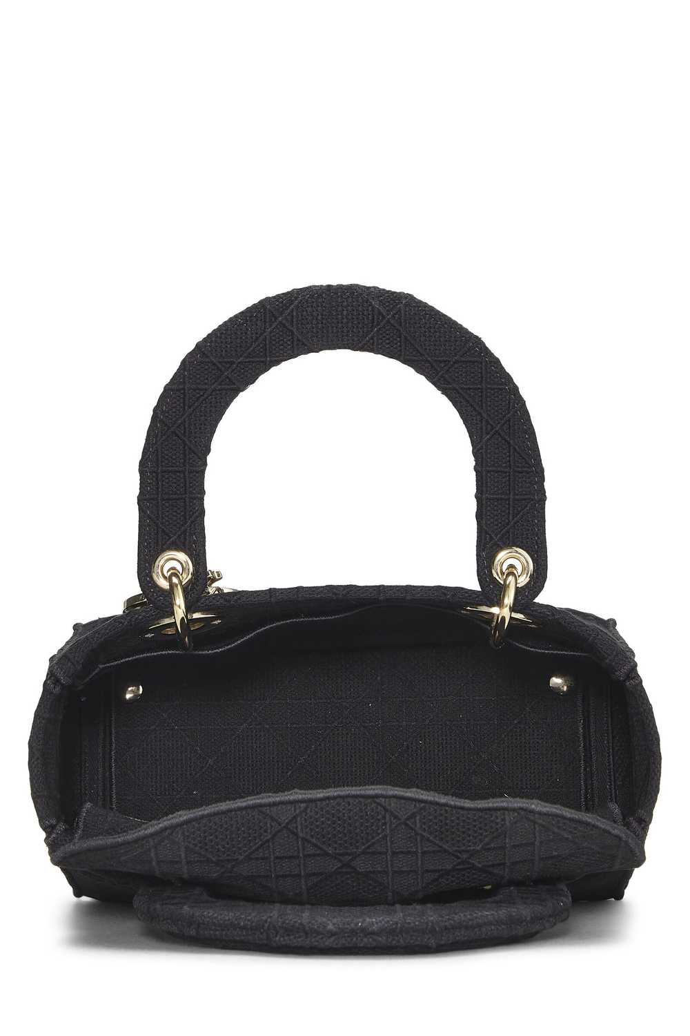 Black Cannage Canvas Lady D-Lite Medium Send in S… - image 6