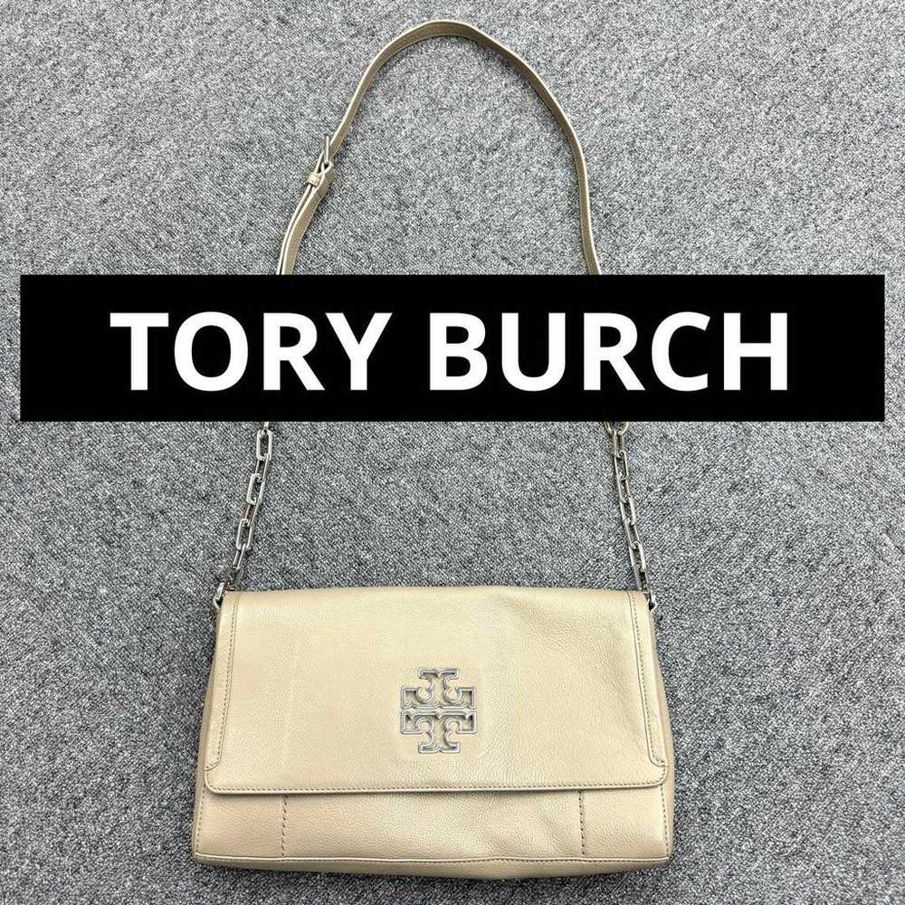 Tory Burch Beige Leather Shoulder Bag - image 1