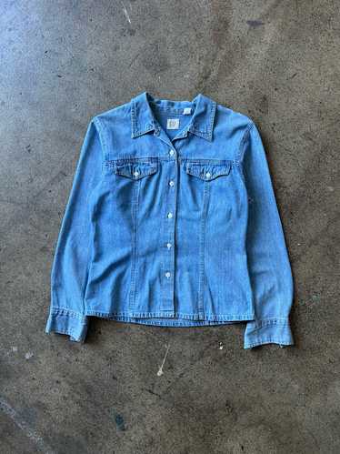 1990s Gap Denim Blouse