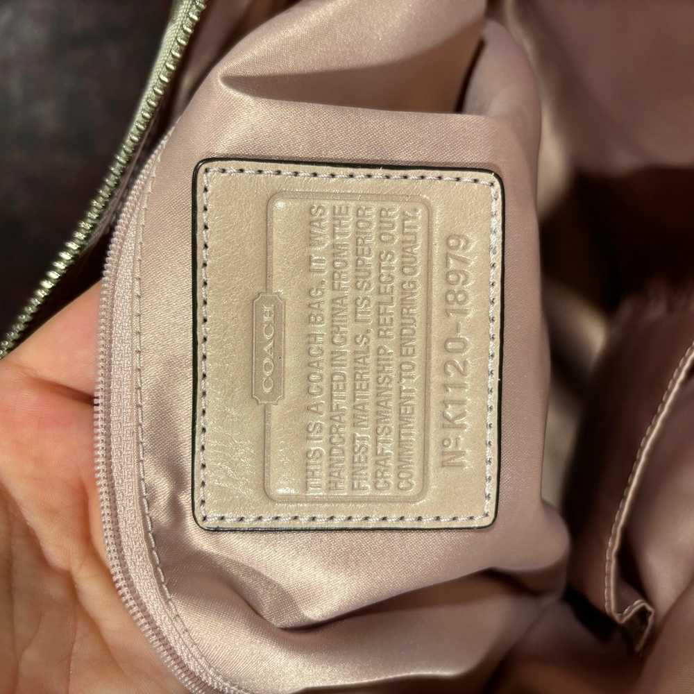 Pink and Tan Coach Purse - image 11