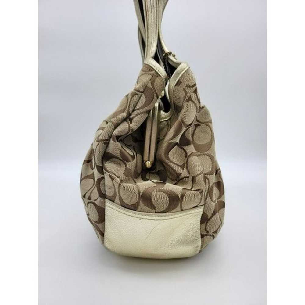 Coach Ergo Pleated Tan-Gold Shoulder Bag - image 3