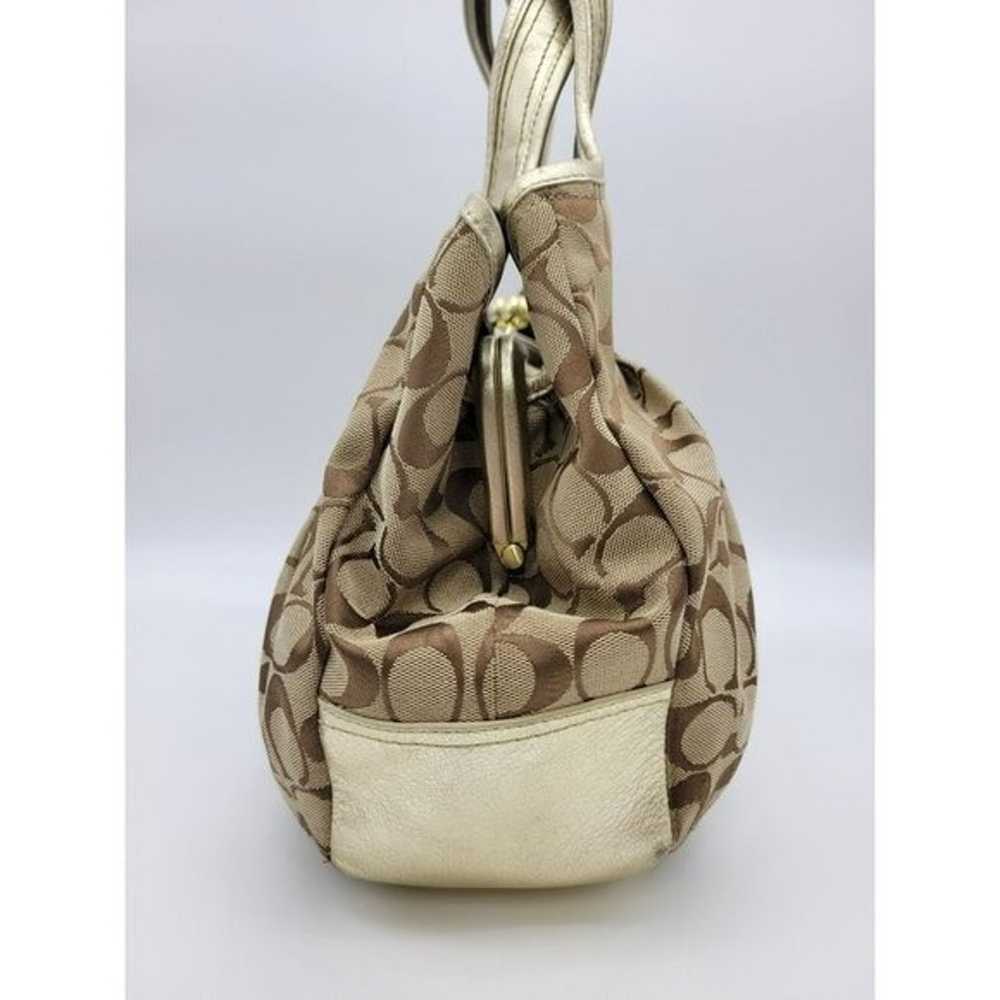 Coach Ergo Pleated Tan-Gold Shoulder Bag - image 4