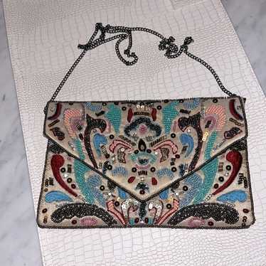 NWT Djula Paris Beaded Envelope Purse with 2024 Chain