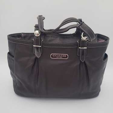 Coach Dark Brown Leather Gallery Tote