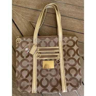 Coach Poppy Op Art Glam Tote 13826