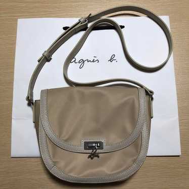 Agnes B. Shoulder Beige Pochette Shoulder Bag Mini