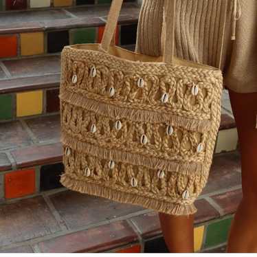 Salt +Umber Isla Jute shell tote