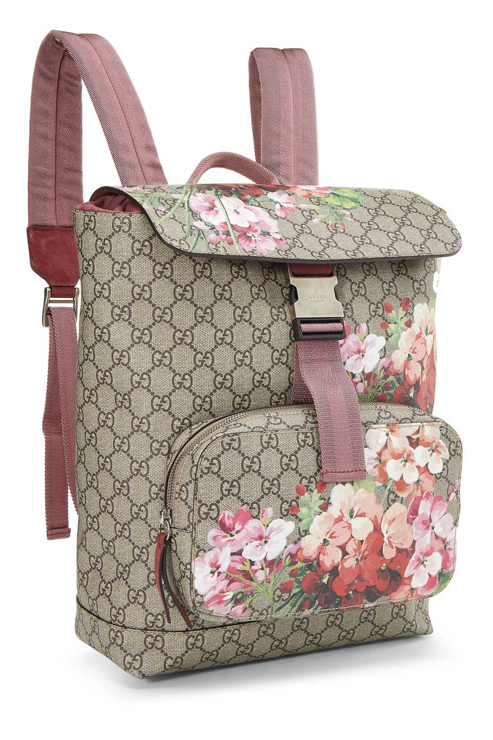 Pink GG Blooms Supreme Canvas Backpack Small Send… - image 2