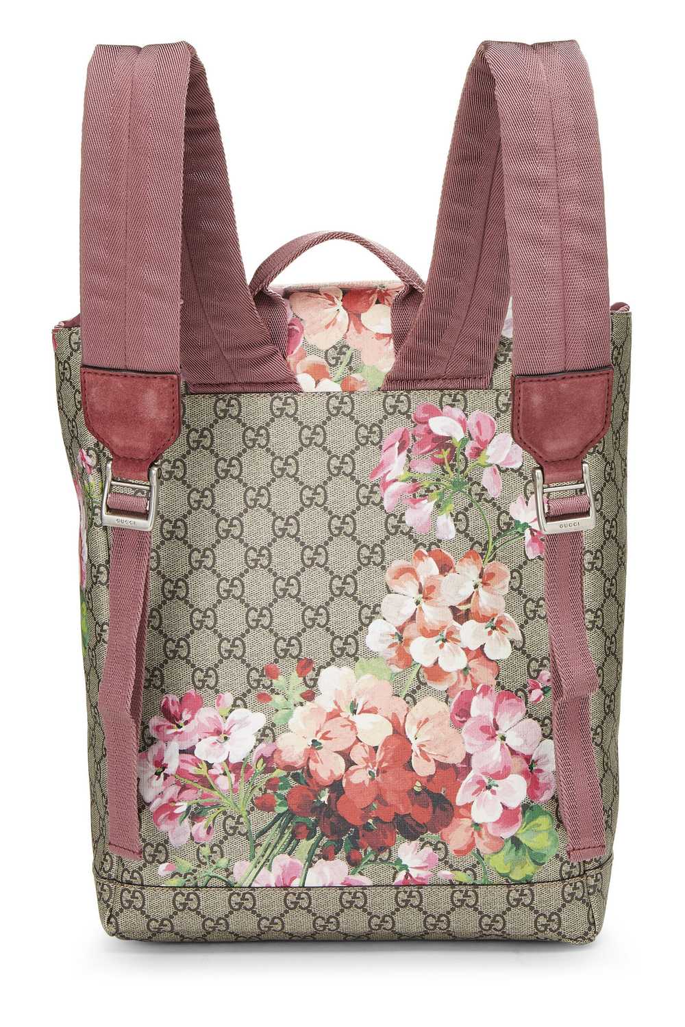 Pink GG Blooms Supreme Canvas Backpack Small Send… - image 4