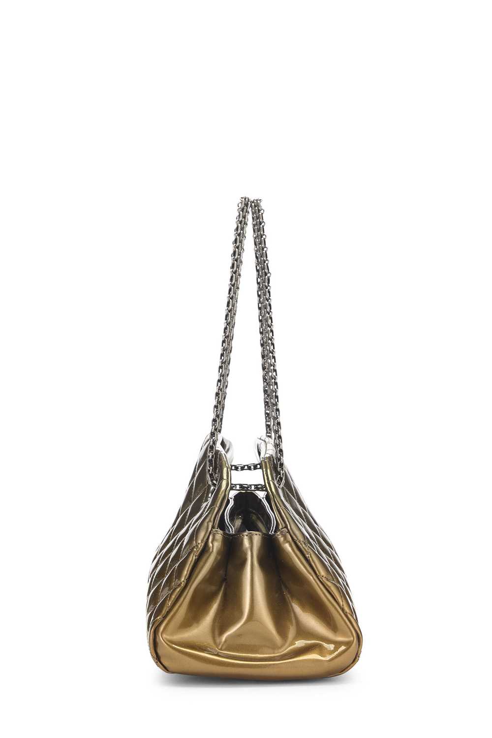 Gold Patent Leather Just Mademoiselle Bowler Send… - image 3