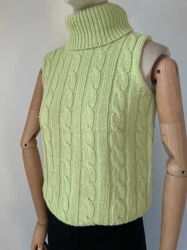 Neon Green Turtleneck Sweater