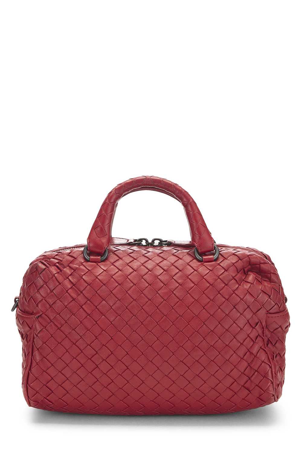 Red Intrecciato Leather Boston Send in SMS Send i… - image 1