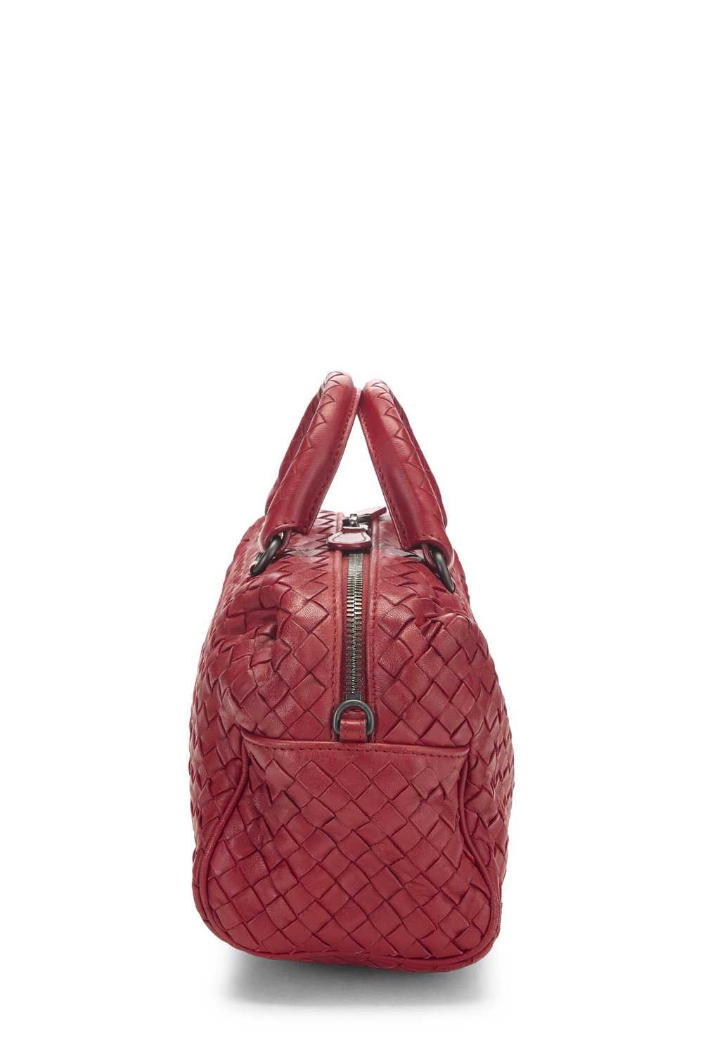 Red Intrecciato Leather Boston Send in SMS Send i… - image 3