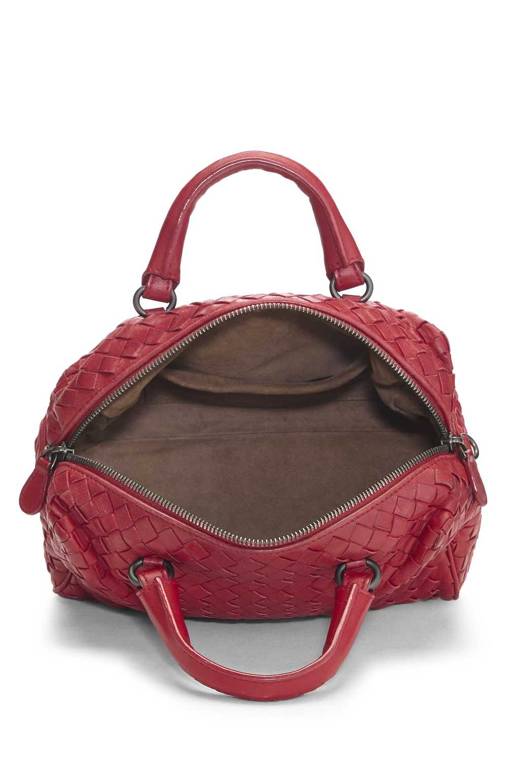 Red Intrecciato Leather Boston Send in SMS Send i… - image 6